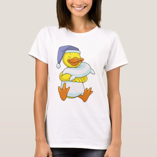 Camiseta Pato a dormir com o Nightcap (Frente)