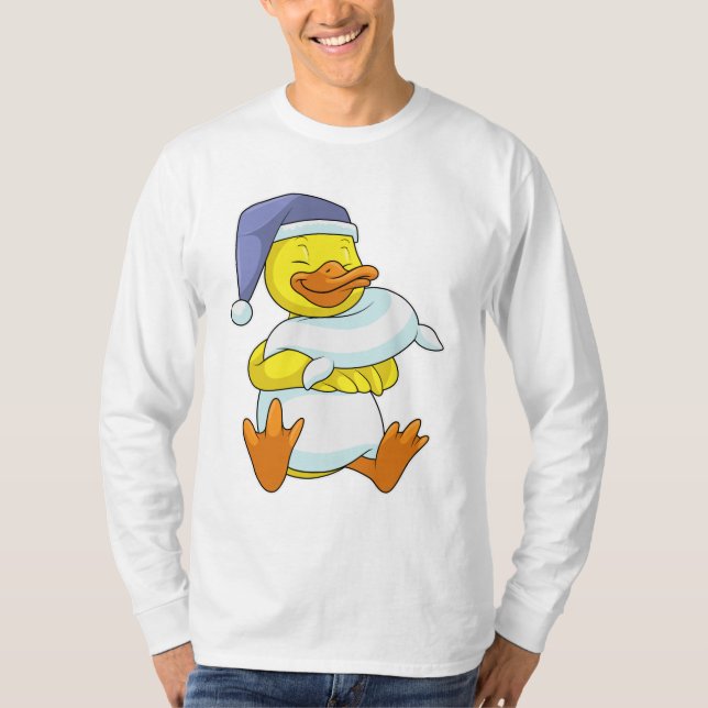 Camiseta Pato a dormir com o Nightcap (Frente)