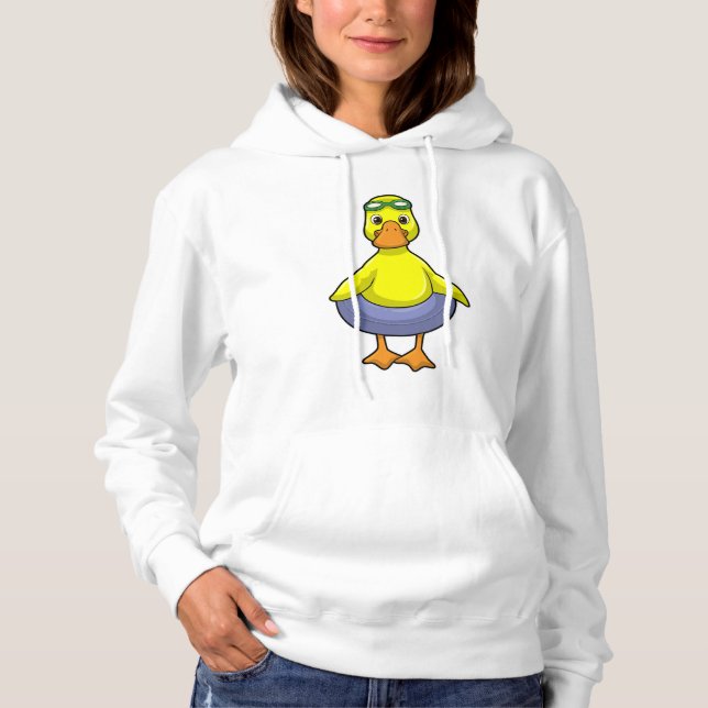 Camiseta Pato a Nadar com anel de Natação (Frente)