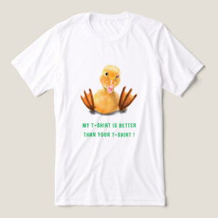 Camiseta Pato Amarelo Divertido e Texto Cativante