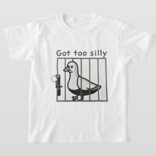 Camiseta Pato Angustiado Demais Ficou Bobo Humor em Gaiola