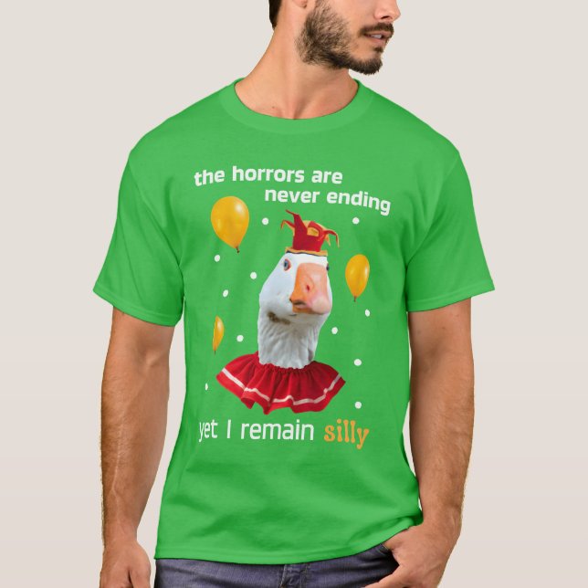 Camiseta Pato BoboOs Horrores Nunca Terminam Mesmo Eu sendo (Frente)