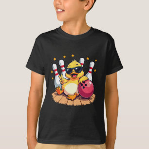 Camiseta Pato Bonito Com Pulmões Pato Jogando Boliche Para
