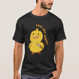 Camiseta Pato bonito, mas brutal, com faca
