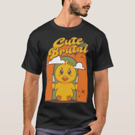 Camiseta Pato bonito, mas brutal, com faca