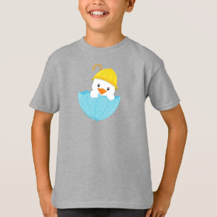 Camiseta Pato Bonito, Pato Bebê, Pato Com Guarda-Chuva