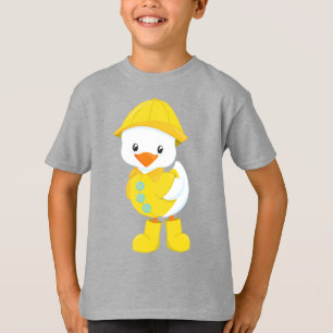 Camiseta Pato Bonito, Pato Bebê, Pato Em Casaco De Chuva, C
