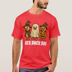Camiseta Pato Boo Engraçado Fofo Assustador Halloween Retro