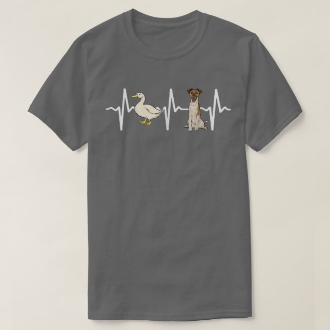 Camiseta Pato Branco Suave Para Cachorro De Pulso Terrier (Frente do Design)
