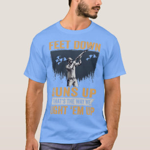 Camiseta Pato Caçador De Pés Para Baixo Despedaça Pato Caça