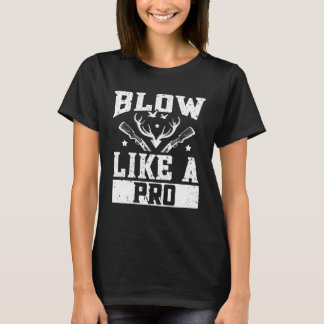 Camiseta Pato Caçando Aves Aquáticas Soprando Como Um Pró