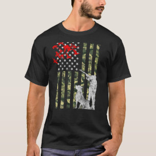 Camiseta Pato caçando com presente de cachorro Camouflage a