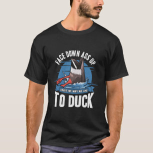 Camiseta Pato Caçando Melhor Pato Caçador Engraçado Dito Hu