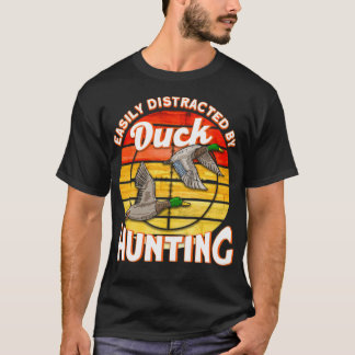 Camiseta Pato caçando Pato Caçador Dão presentes negros de