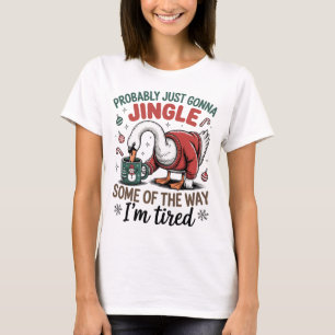 Camiseta Pato Cansado Jingle Parte Do Caminho Natal Diverti