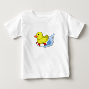 Camiseta Pato com anel de Natação em água.PNG