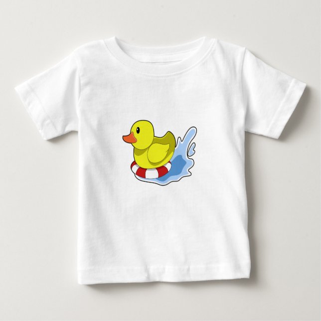 Camiseta Pato com anel de Natação em água.PNG (Frente)