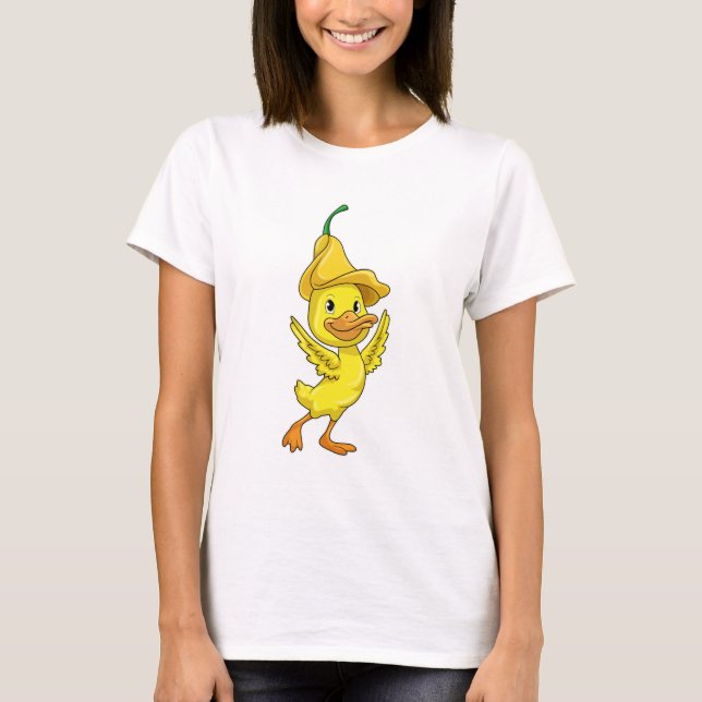 Camiseta Pato com Boné amarelo (Frente)
