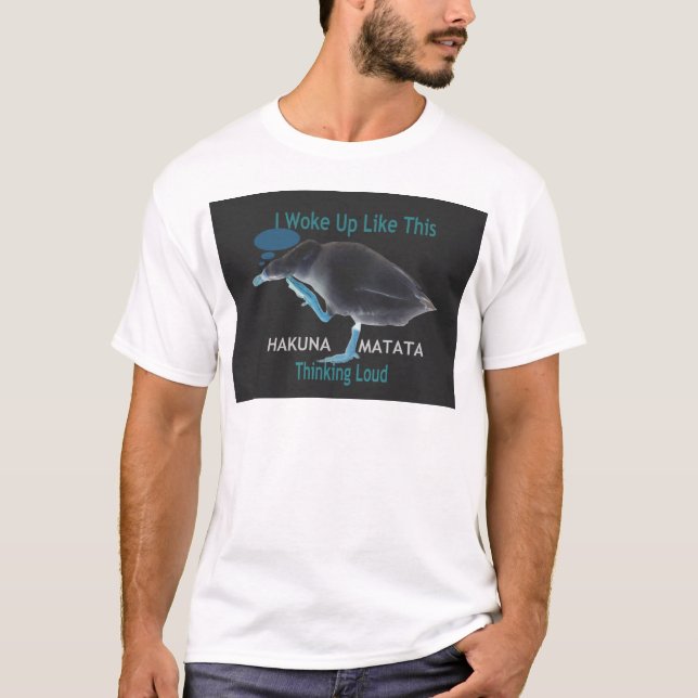 Camiseta Pato com eu acordei como este texto do & Hakuna Ma (Frente)