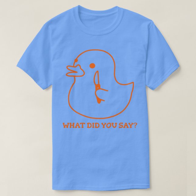 Camiseta pato com faca o que você disse (Frente do Design)