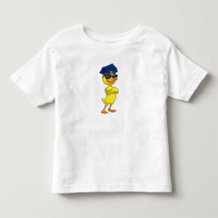Camiseta Pato como agente da polícia com boné da polícia