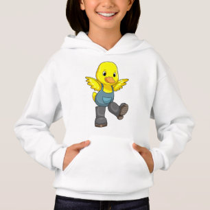 Camiseta Pato como agricultor com botas