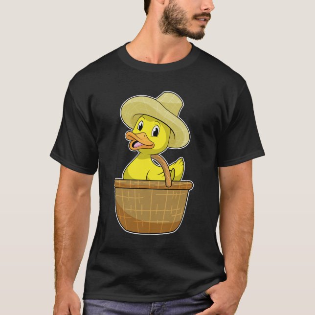 Camiseta Pato como agricultor com cesto (Frente)