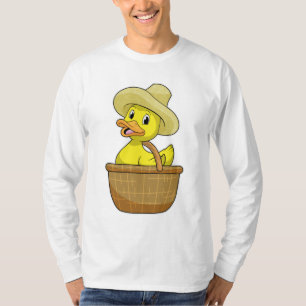 Camiseta Pato como agricultor com cesto