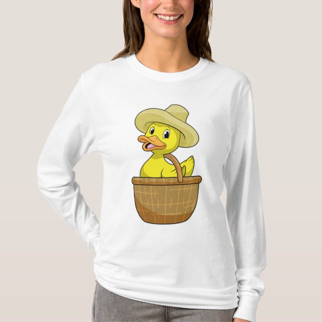 Camiseta Pato como agricultor com cesto (Frente)