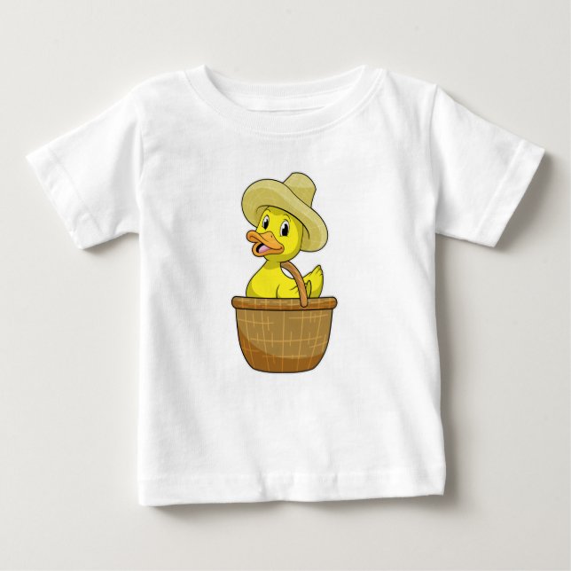 Camiseta Pato como agricultor com cesto (Frente)
