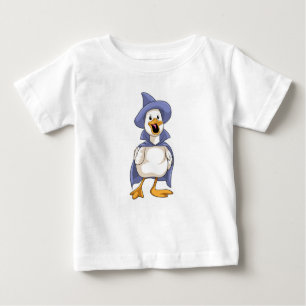 Camiseta Pato como bruxa com chapéu