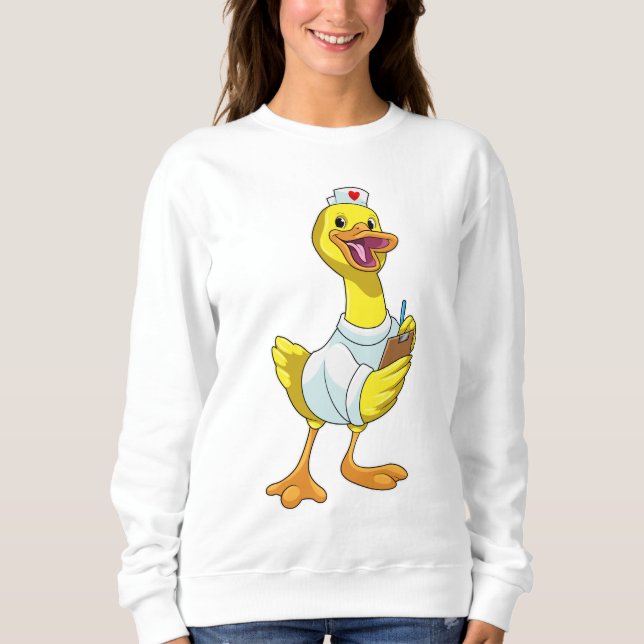 Camiseta Pato como enfermeira com coração (Frente)