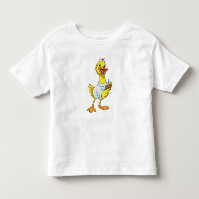 Camiseta Pato como enfermeira com coração (Frente)