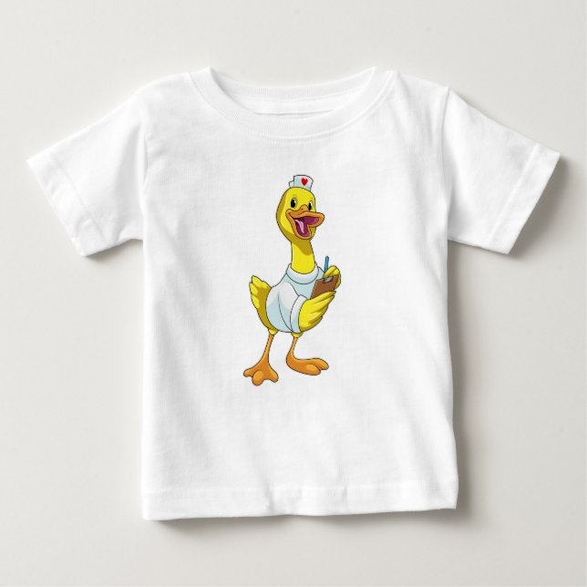Camiseta Pato como enfermeira com coração (Frente)