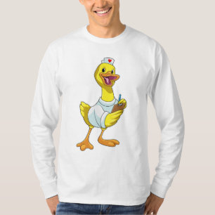 Camiseta Pato como enfermeira com coração