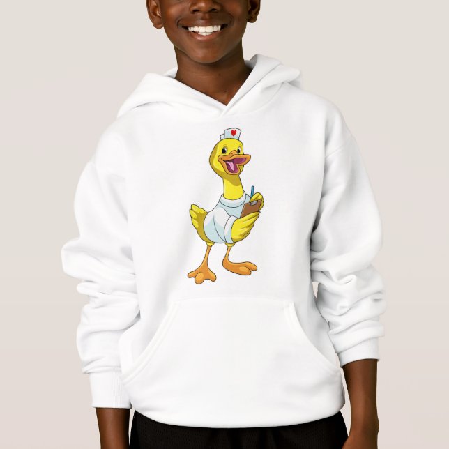 Camiseta Pato como enfermeira com coração (Frente)