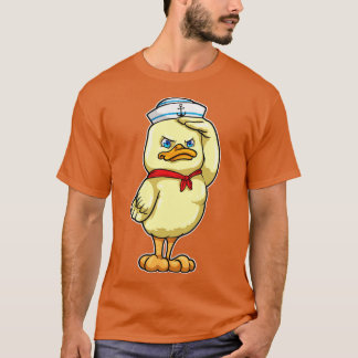 Camiseta Pato como Marinheiro com Saudação Militar