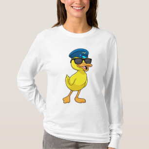 Camiseta Pato como Piloto com chapéu Piloto