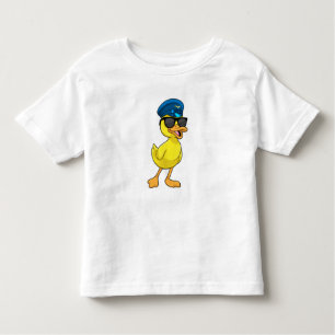 Camiseta Pato como Piloto com chapéu Piloto