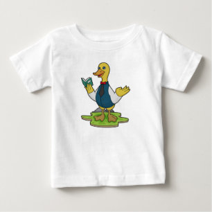 Camiseta Pato como professor com livro