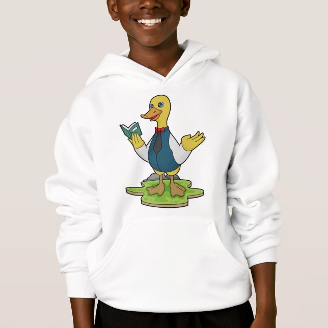 Camiseta Pato como professor com livro (Frente)