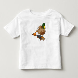 Camiseta Pato como skater com skate