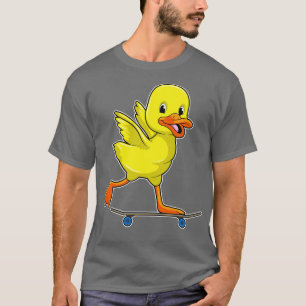 Camiseta Pato como skater com skate