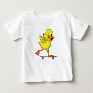 Camiseta Pato como skater com skate