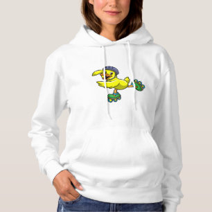 Camiseta Pato como skater com Skates e capacete