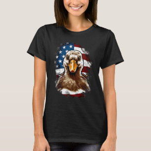 Camiseta Pato da Bandeira Americana de 4 de Julho