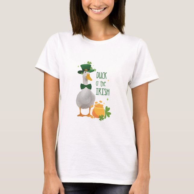 Camiseta Pato da Rua irlandesa. Dia dos Patricks (Frente)
