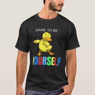 Camiseta Pato Dabbing Conscientização do Autismo Ouse Ser V