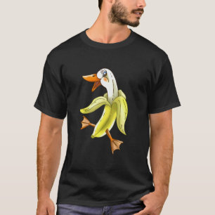 Camiseta Pato de Banana Fofo Vegetariano Fã Engraçado Comid