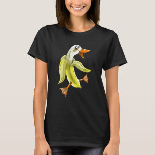 Camiseta Pato de Banana Fofo Vegetariano Fã Engraçado Prese